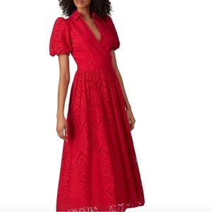 Badgley Mischka lace midi dress